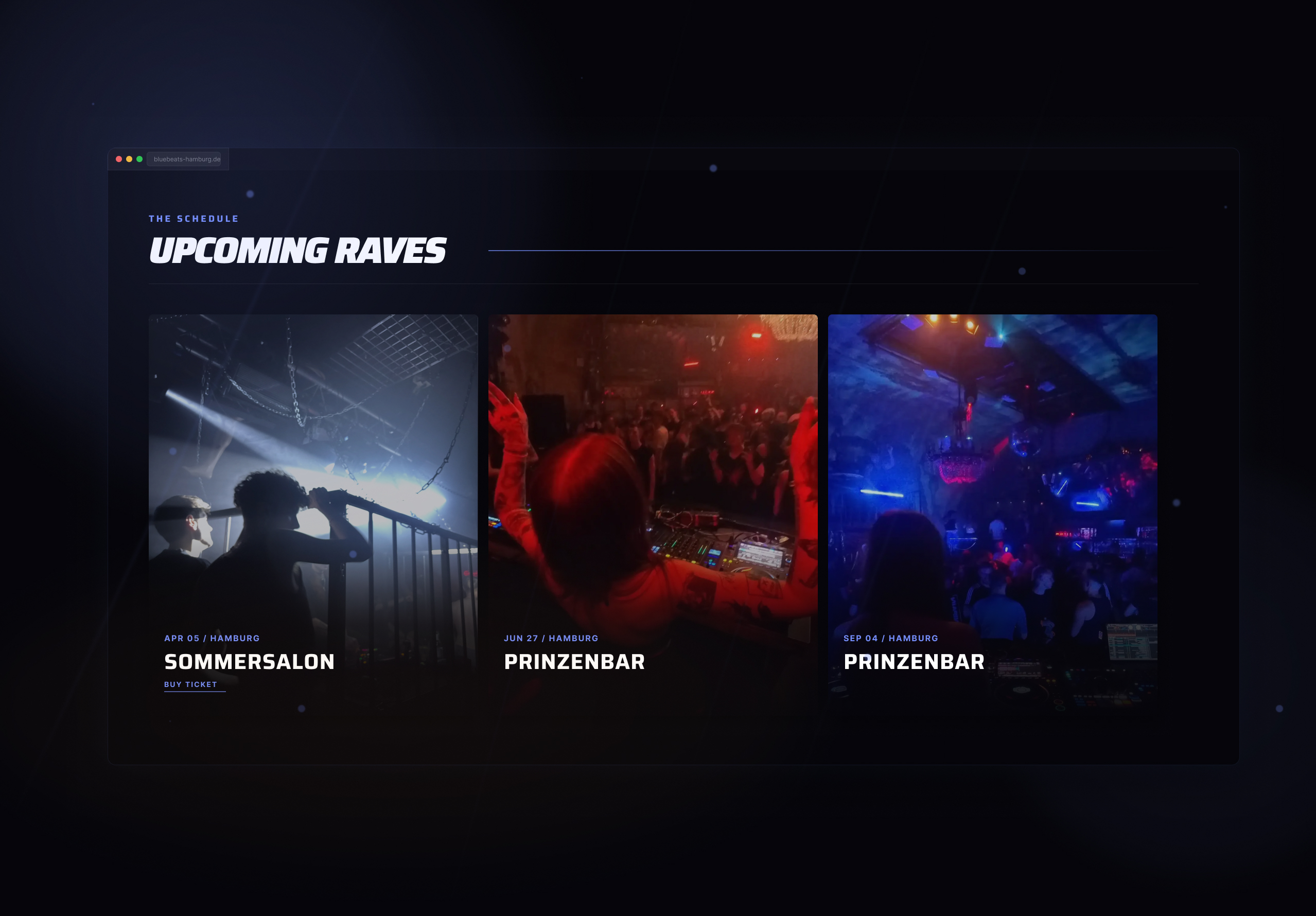 Upcoming Raves Section