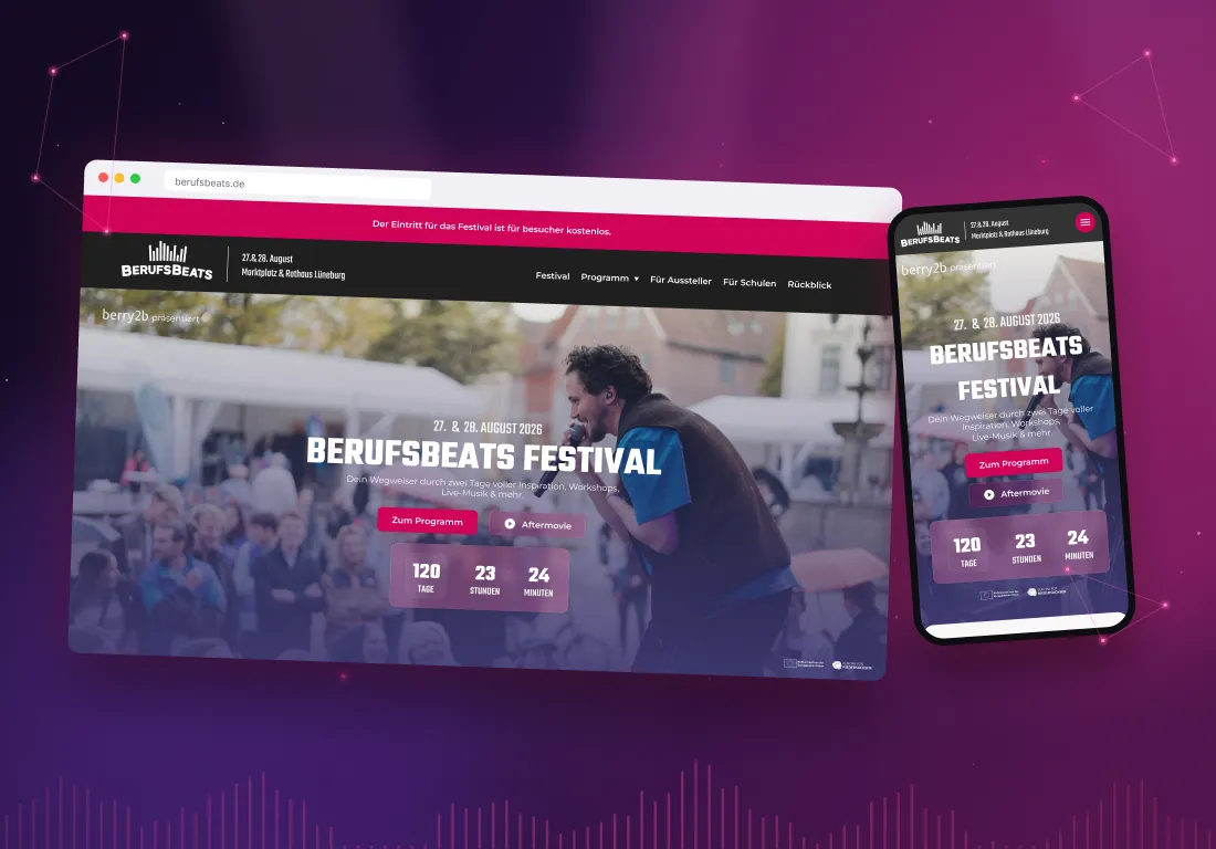 Berufsbeats Festival Website – berry2b GmbH