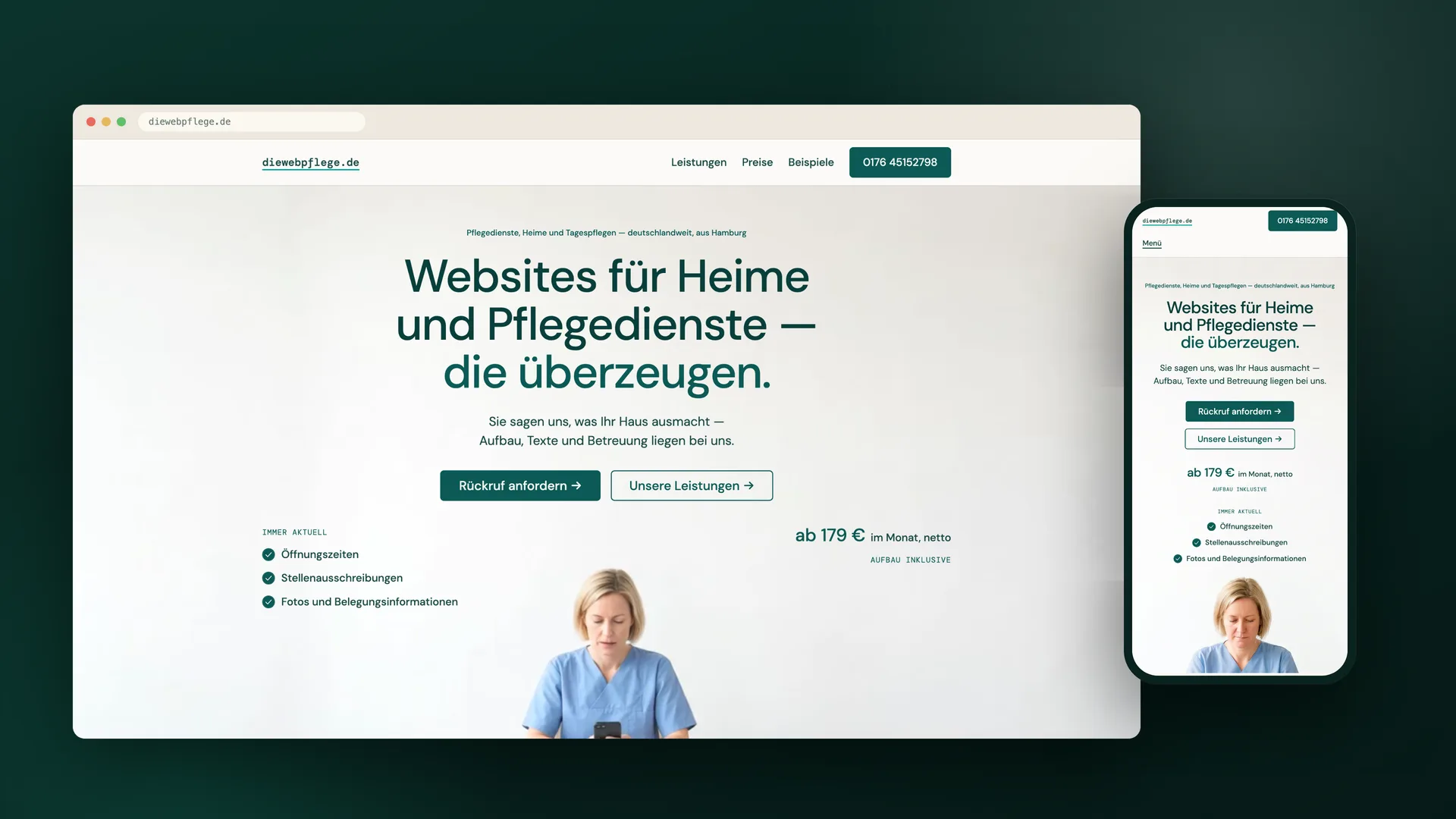 dieWebpflege — Websites für Pflegedienste im Monatsabo