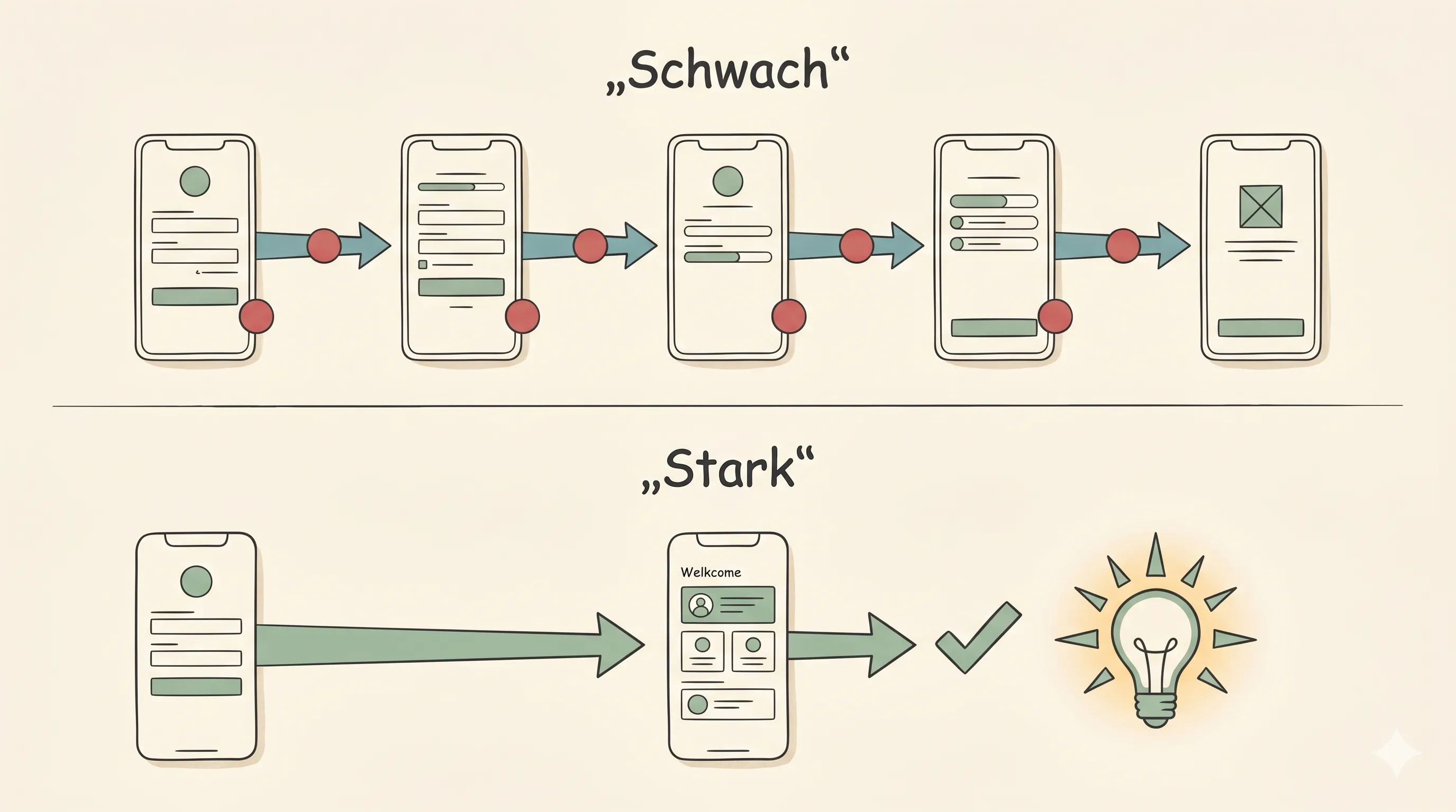 onboarding fehler good vs bad